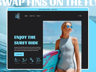 Ride surf - surfboard website design business clientwork dailyui designprocess designproject digitalagency digitalmarketing interactiondesign marketing projectshowcase prototype responsivewebdesign showcase smallbusiness uidesigner web webapp webdesignerforhire websitedesign