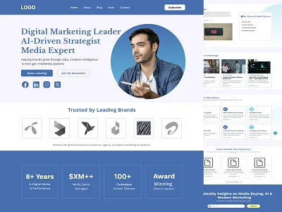Digital Marketing Landing Page 2026 design trend clean ui concept digital agency website digital marketing landing page digital marketing ui design growth marketing landing page landing page wireframe marketing agency landing page marketing landing page uiux marketing website ui minimal landing page modern ui design ppc landing page responsive web design seo landing page design smm landing page uiux design web design inspiration