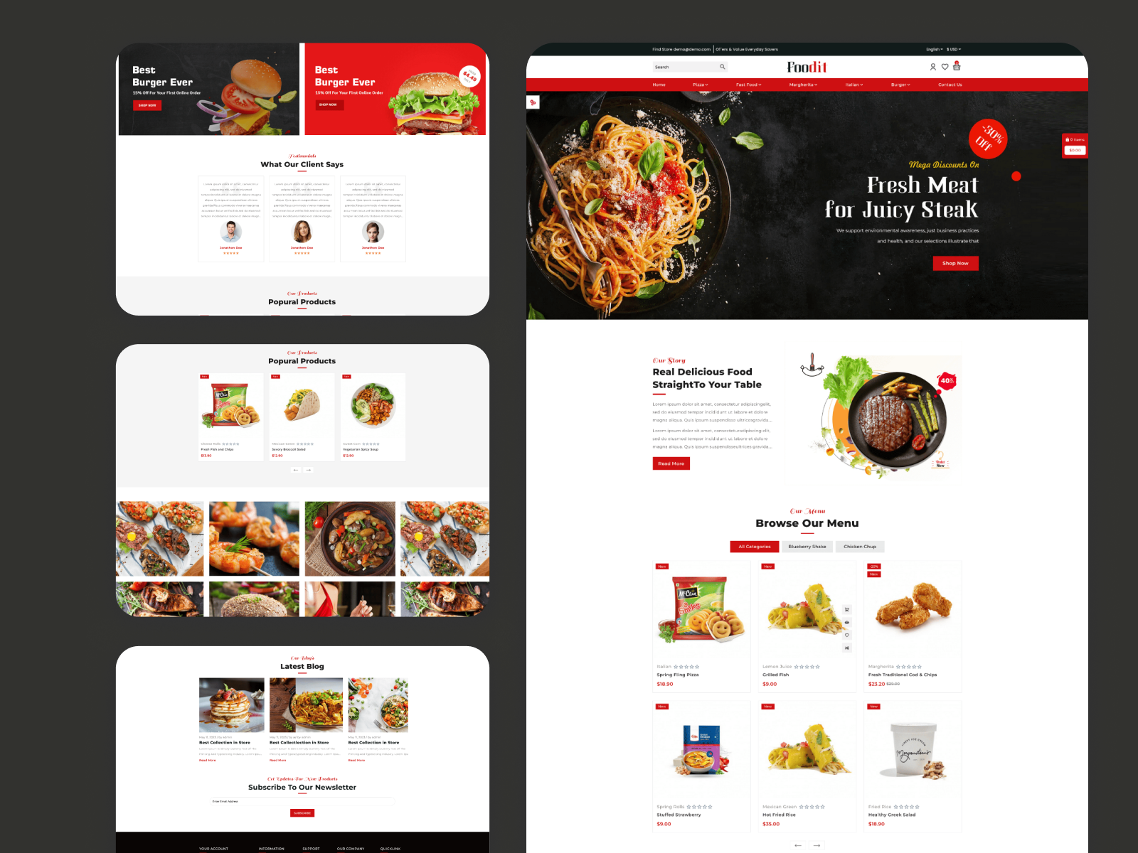 Example of 🍔 Food & Restaurant E Commerce UI