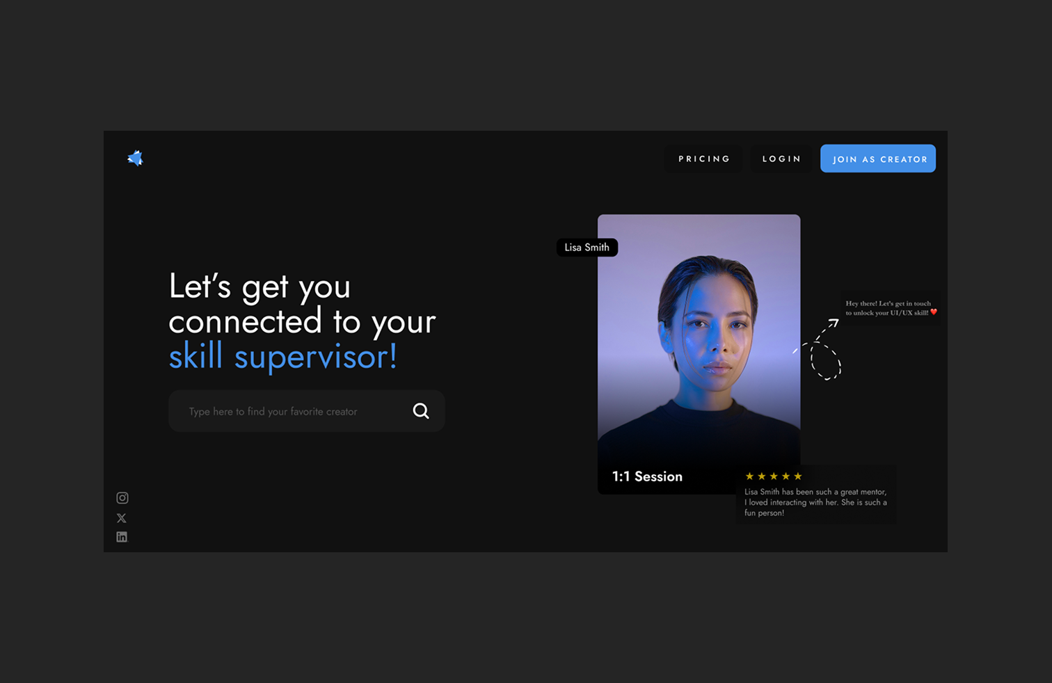 Landing Page 1:1 Sessions digital design graphic design landing page minimal design modern ui ui uidesigns ux ux designs web designs web interface design