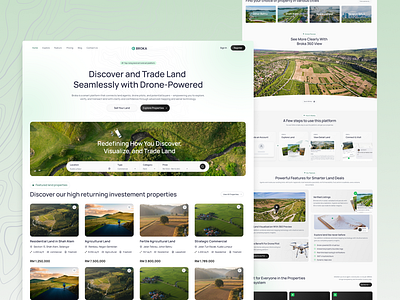 Real Estate Marketplace & Drone Mapping Platform droneplatform landingpage landmarketplace real estate saas saaslanding