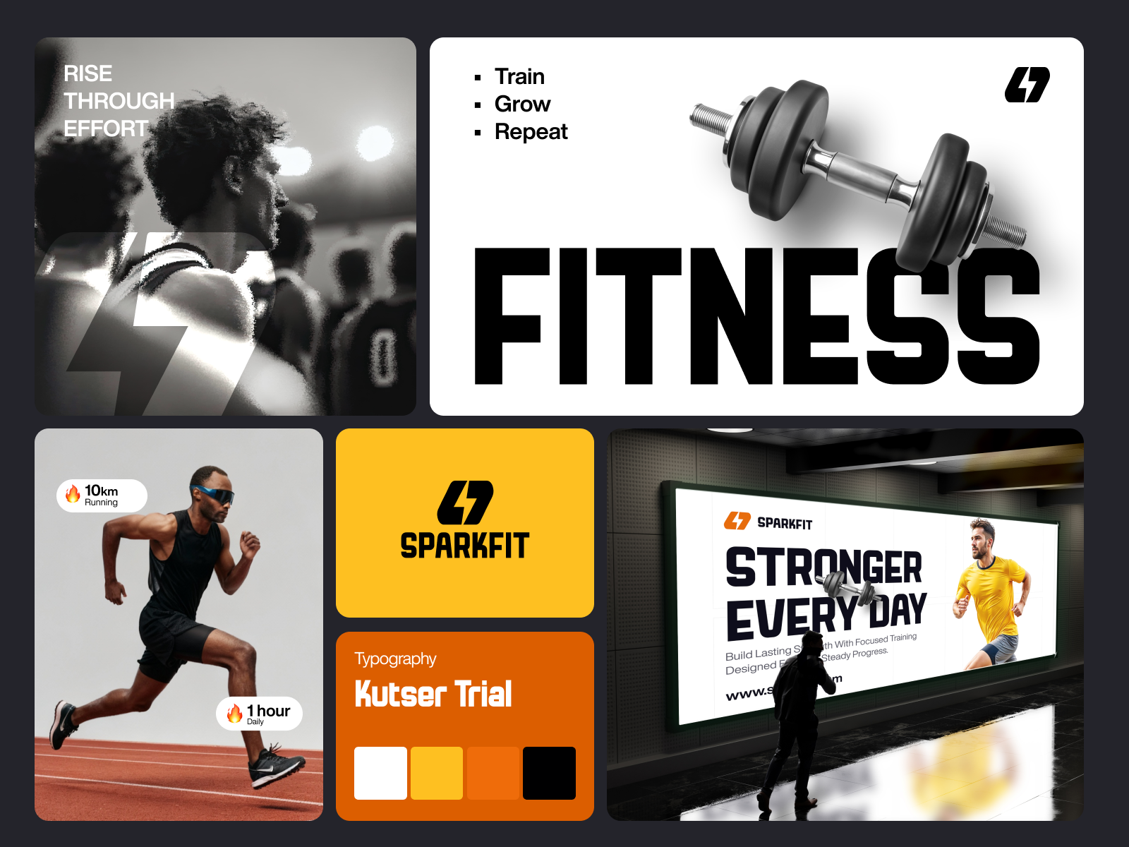 A Bold New Look for Modern Fitness Logo and Branding concept 2026 ai bento brand design branding design design trend fitness fitness website graphic design gym gym fitness gym website logo logo branding spark strong techwitpro wordpress