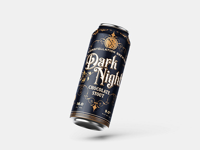 Constellation Brewing - Dark Night adobe beer beer can branding design graphic design illustration packaging vector