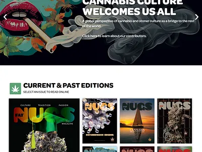 Bold Cannabis Culture & Digital Editorial Design branding cannabis culture design design digital magazine graphic design landingpage webdesign webxpart