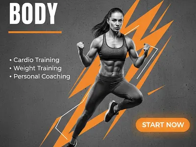 Gym/Fitness Social Media Templates advertising branding design fitness graphic design gym illustration marketing social media social media templates