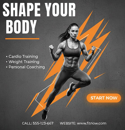 Gym/Fitness Social Media Templates advertising branding design fitness graphic design gym illustration marketing social media social media templates