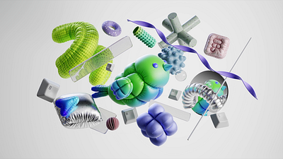 Birds design 3d 3d art art cg color colors design houdini karmaxpu motion motion design render screen texture