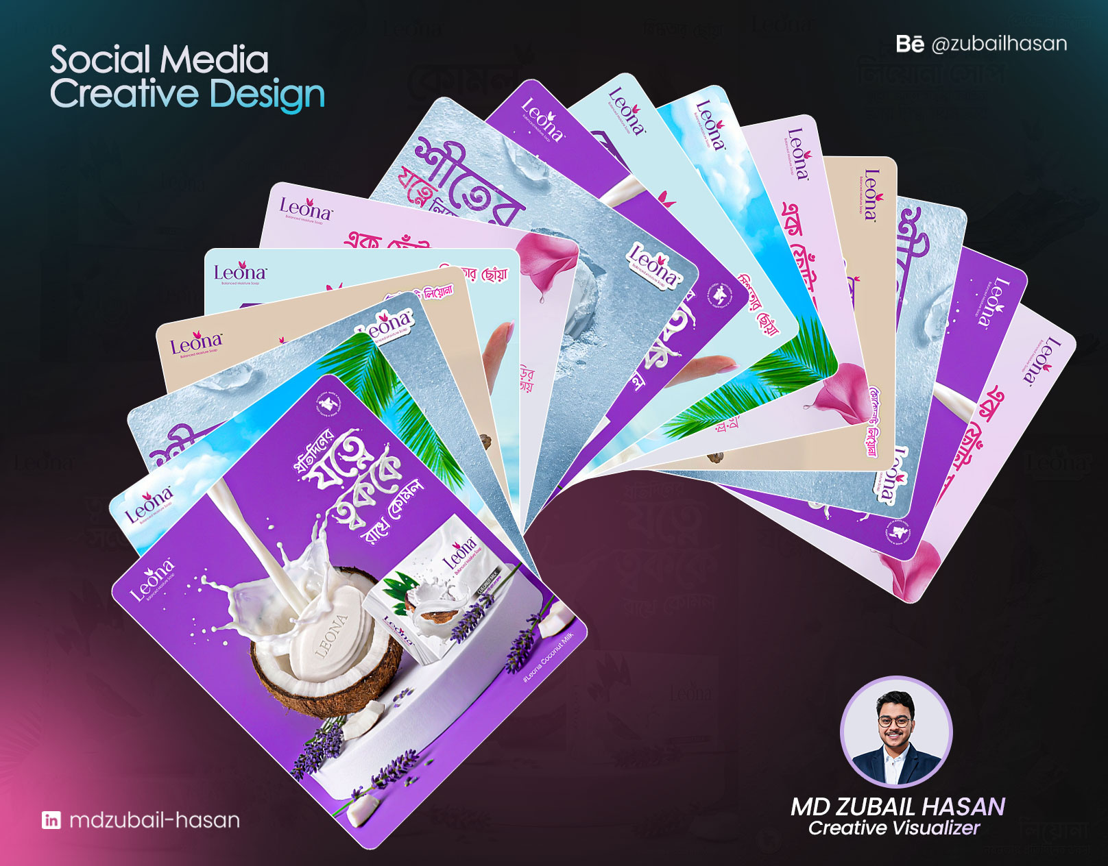 Social Media Creative Design for Soap Brand creative visual for soap graphic design soap ads design soap creative design soap design soap packaging soap social design social media post