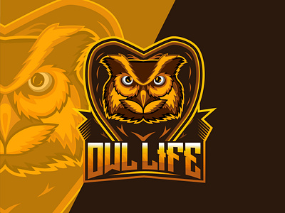 Owl mascot logo design for esport. accounting financial