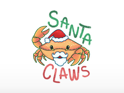 Santa Claws christmas crab funny ocean santa santa claus