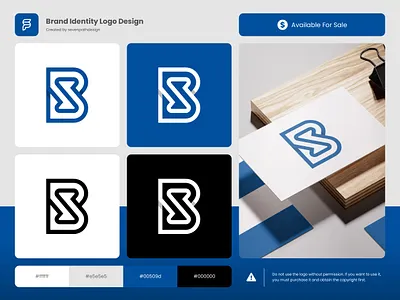 Initial BS or SB Logo (Premade Logo For Sale) brand identity branding bs bs initial bs logo bs monogram business logo company logo corporate logo grapic design letter bs letter sb logo logo design logomark logos premade logo sb sb initial sb logo