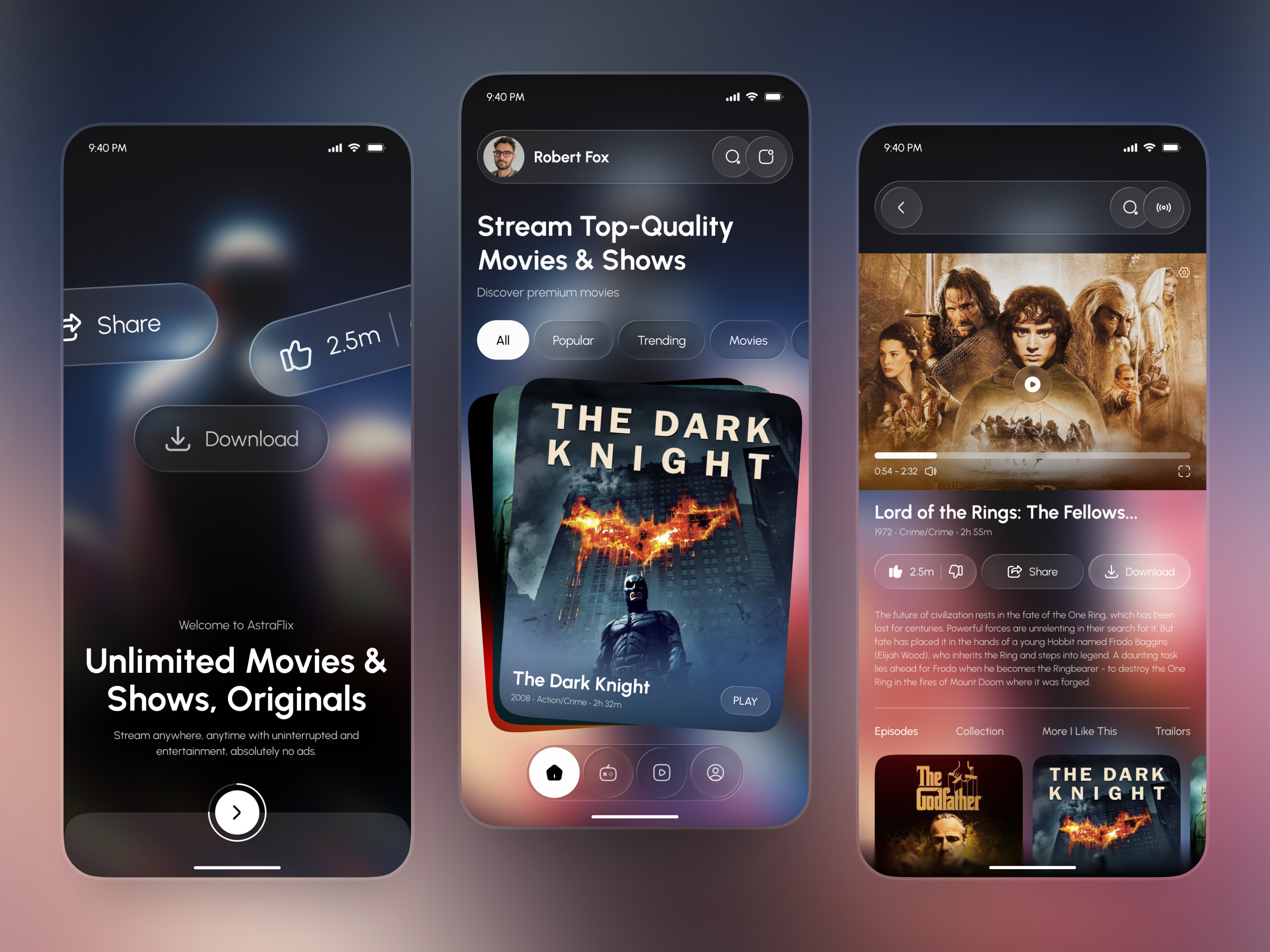 Example of Streaming Mobile App And Development