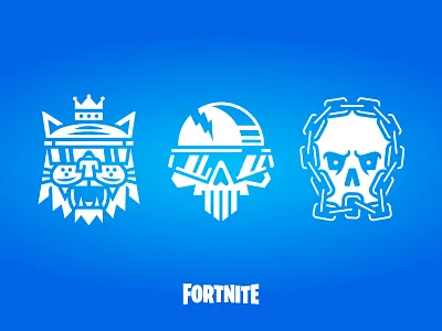 Illustration cat chain fortnite icon illustration skull