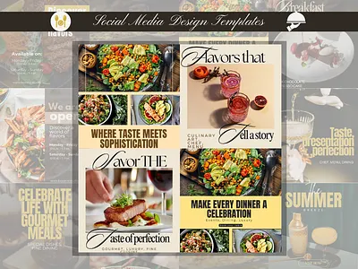 Food & Restaurant Social Media Templates: 4000+ Designs🥗🍽️✨ branding canva foodrestaurant graphic design instagram socialmediapost