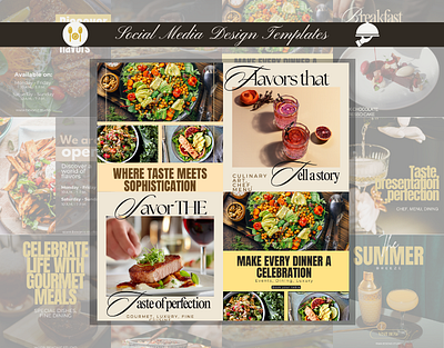 Food & Restaurant Social Media Templates: 4000+ Designs🥗🍽️✨ branding canva foodrestaurant graphic design instagram socialmediapost