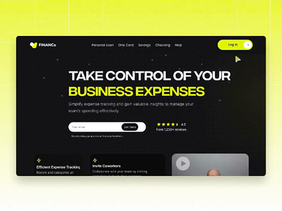 Fintech Landing Page Animation landing animation landing page design motion graphics ui animation ui interaction animation ui ux animation