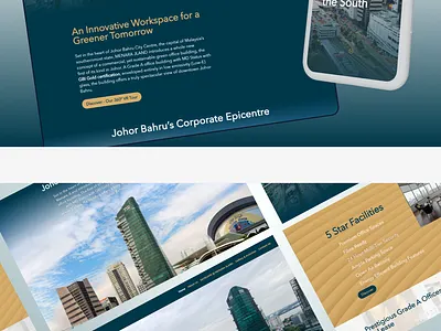 Menara JLand — Corporate Real Estate Website UI/UX Design business website corporate corporate ui figma landing page modern ui professional real estate ui uiux