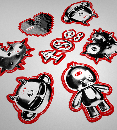 stickers design 3d blender interactive music website