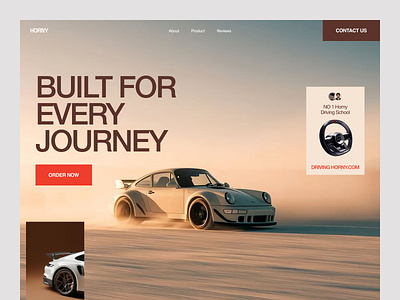 HORNY-Electric Car Website UI branding car design electiric figma graphic design icon illustration landing page logo minimal product ui uiux ux ux audit vector website