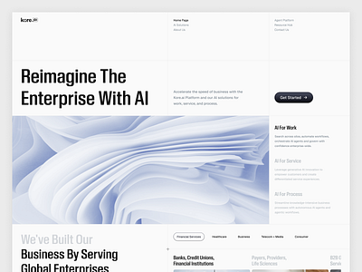 Hero Design for AI Agent Website ai ai agent ai website design artificial intelligence automation b2b clean fintora hero design interface landing page micro interaction minimalist modern design sass landing page startup uiux web design web site website
