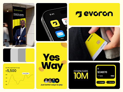 Evoron - Fintech Branding | Digital Banking Visual Design banking branding blockchain brand designer branding branding designer branding guideline crypto banking digital wallet finacial app finance app finance banking fintech fintech branding focotik graphic design logo mobile banking ui ui design ux