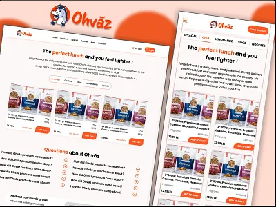 Ohvăz – Healthy Food Delivery App dynamic design healthy food ui uiux design website design