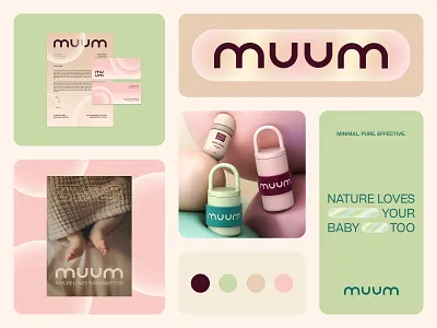 MUUM Baby Care Branding 3d baby branding baby care brand brand identity branding branding agency children design emblem graphic design kids kids branding label logo packaging packaging design ui visiual identity