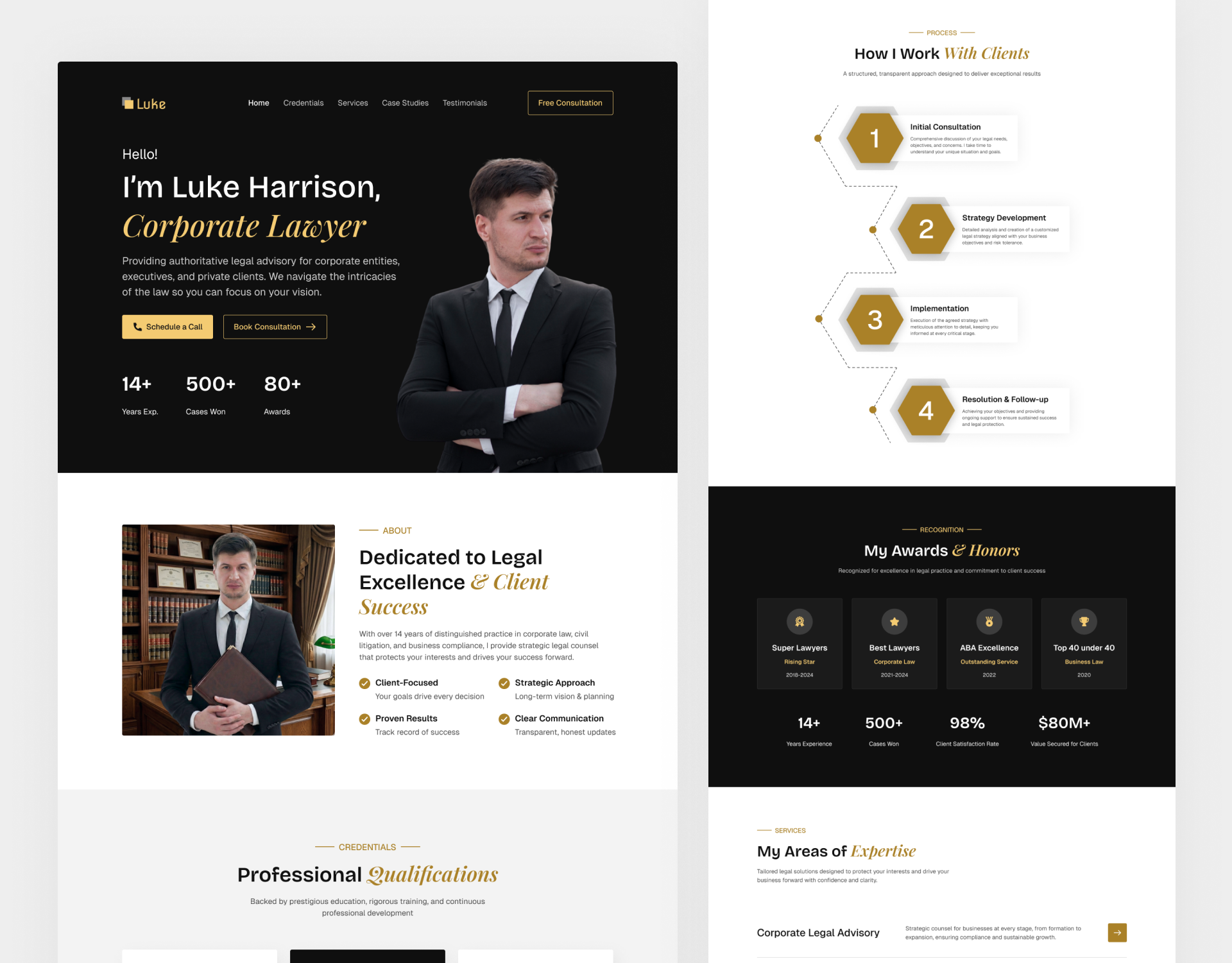 Lawyer Portfolio Website Landing Page lalwyer portfolio landing page landing page design lawyer lawyer personal portfolio lawyer portfolio website personal portfolio portfolio website portfolio website design ui ui design uiux user experience user interface web design website design