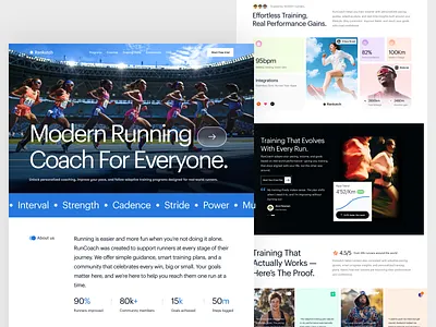 Rankutch - Running coach Landingpage branding clean coach fitness landingpage modern landingpage product design race responsive run training running running coach sport training ui ui illustration. ux web page webdesign website