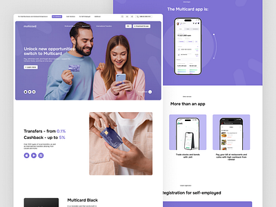Multicard - Fintech Website Design bank landing page bank website banking landing page banking website digital banking landing page digital banking website finance landing page finance website financial landing page financial website fintech landing page fintech website mobile banking landing page mobile banking website neobank landing page neobank website payment landing page payment website wallet landing page wallet website