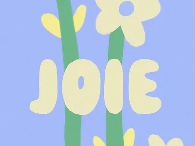 La joie - Joy colour design drawing flower illustration style
