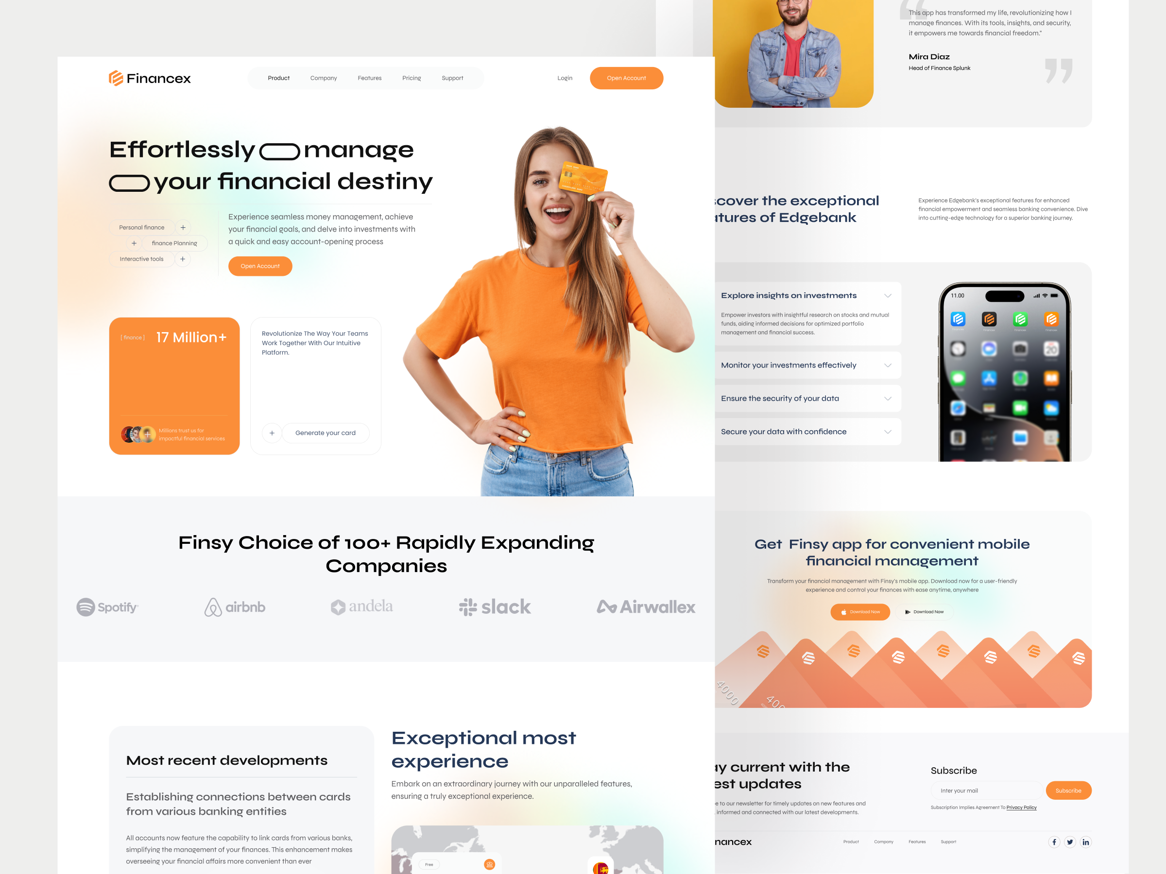 Example of Finance Website Design