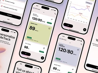 Case Study: Life Track Mobile App & Landing Page b2b design design studio graphic design health and care illustration interface landing landing page medicine mobile mobile design motion graphics ui user experience ux web web app design website design website development