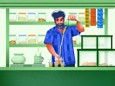 Tea master character chai master digital art tamil tea master tamil traditional tea master tea master character tea master illustration trending illustration