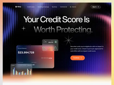 Protect Your Credit Score figma finance landing page design money management musemind product design sajon web design