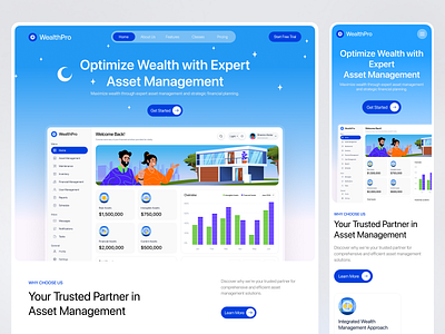 Asset Management Saas Website asset asset management design landing page redesign saas saas website uiux wealth wealth management web web design website