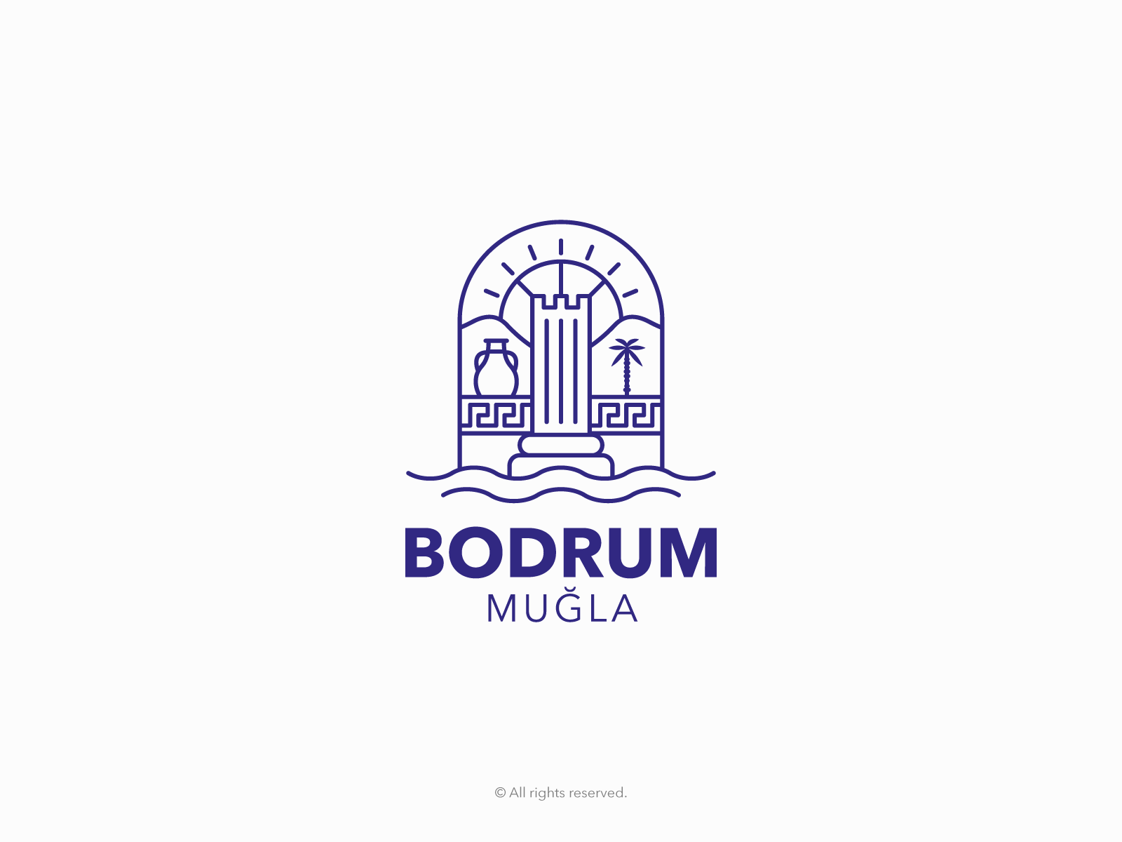 Bodrum Logo amblem art bodrum branding city county design emblem graphic icon illustration line line art logo mugla town vector
