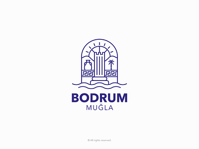 Bodrum Logo amblem art bodrum branding city county design emblem graphic icon illustration line line art logo mugla town vector