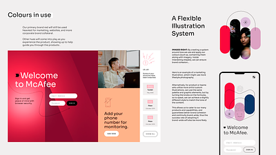 McAfee Rebrand branding design graphic design illustration typography ui ux