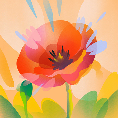 Lest we forget flower illustration lest we forget november 11 procreate texture