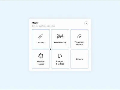 Popup for Horse Care Center animation card design figma horse hover landing page popup product design ui ui ux web design