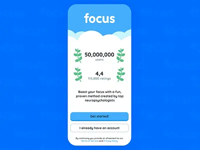 Focus | Onboarding Screen Design animation app app design design illustration onboarding screen social social proof ui ux vector