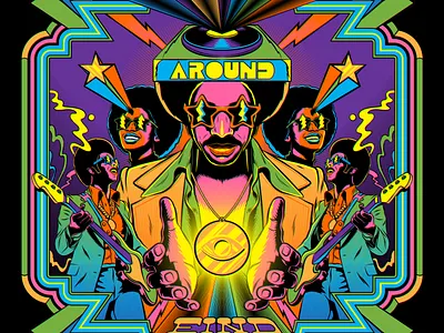 Funk Around Find Out african american afro black color design funk funky graphic design groove illustration music pop art poster psychedelic rb retro rhythm typography vector vintage