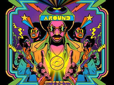 Funk Around Find Out african american afro black color design funk funky graphic design groove illustration music pop art poster psychedelic rb retro rhythm typography vector vintage