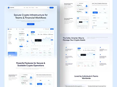 Fintech Website crypto homepage landing page saas web website website design