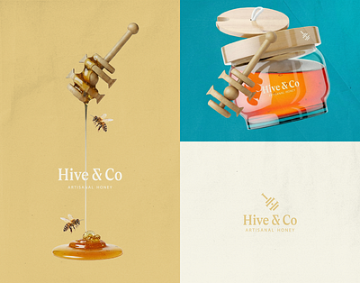 Hive & CO. austin bee hive honey honeybee honeylogo honeystick texas
