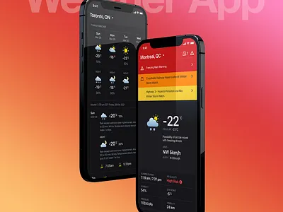 Official Canada Weather App app mobile app ui user interface ux