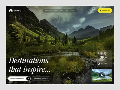 Modern Travel Website hero design modern design travel travel design ui ux design