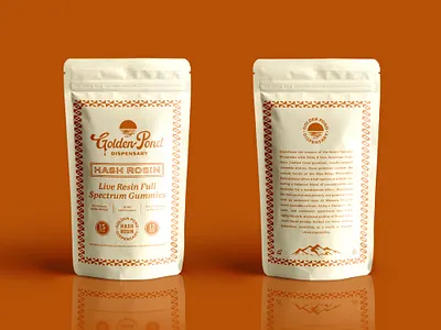 Packaging | Golden Pond Dispensary adventure branding dispensary illustration mountains nc north carolina outdoors packaging vintage