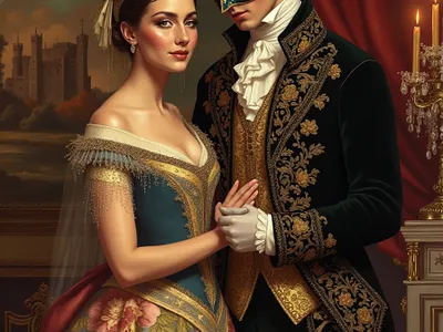 saturnia Masquerade Ball cover art work graphic design historical romance regency saturnia